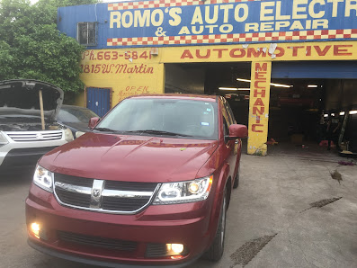 Auto repair service at Romo's on West Martin Street, San Antonio